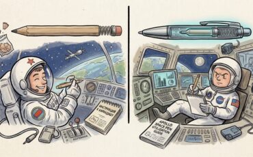 NASA spent millions on a pen that writes in zero gravity. The Russians used a pencil